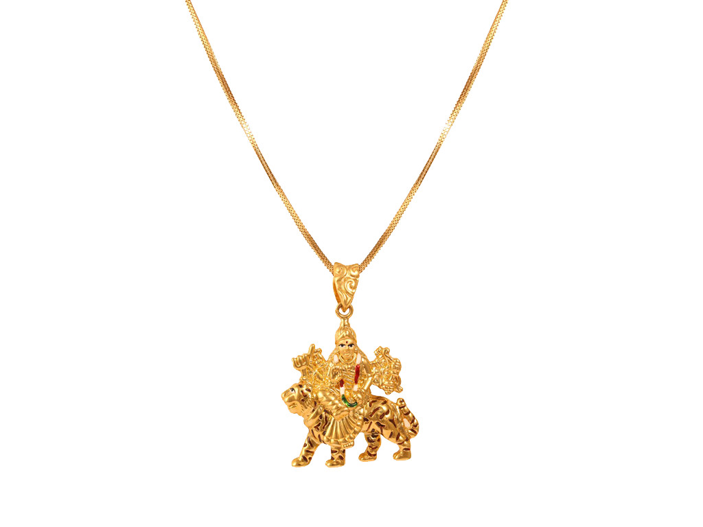 durga devi locket gold